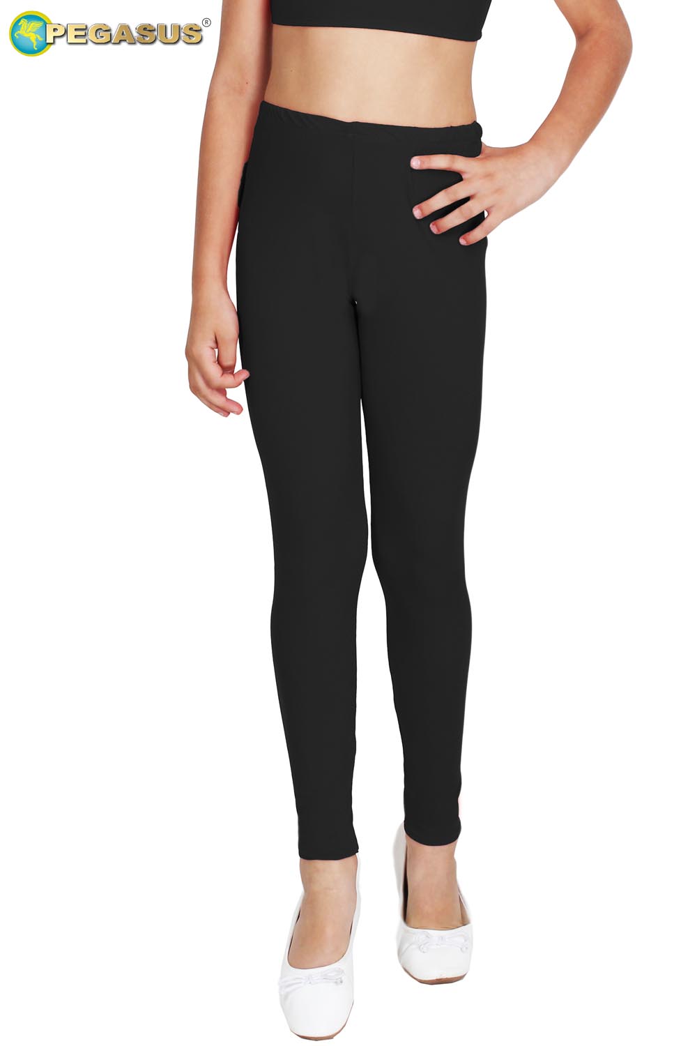 LEGGINS DANZA IN LYCRA NERO BAMBINA